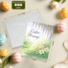 Easter Cards with Envelopes, 5x7 Inch Folded Spring Greeting Card Set, 350gsm Premium Paper, 8 Pack for Friends, Family and Loved Ones