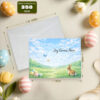 Easter Cards with Envelopes – Bunny Easter Greeting Cards 5x7 Inch, Happy Easter Cards with Butterflies, 8 Pack Spring Easter Cards for Family & Friends
