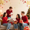 Christmas Cards Set 5x7 – 18 Holiday Greeting Cards with Envelopes 6 Assorted Designs Boxed for Easy Storage Printed Messages Inside
