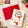 Christmas Cards Set 5x7 – 18 Holiday Greeting Cards with Envelopes 6 Assorted Designs Boxed for Easy Storage Printed Messages Inside