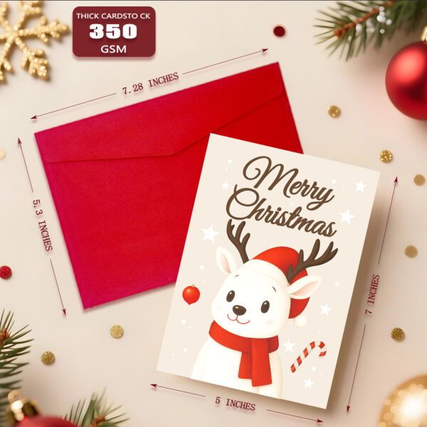 Christmas Cards Set 5x7 – 18 Holiday Greeting Cards with Envelopes 6 Assorted Designs Boxed for Easy Storage Printed Messages Inside