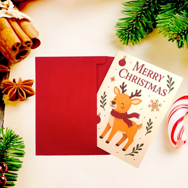 Christmas Cards Set 5x7 – 18 Holiday Greeting Cards with Envelopes 6 Assorted Designs Boxed for Easy Storage Printed Messages Inside