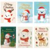 Christmas Cards Set 5x7 – 18 Holiday Greeting Cards with Envelopes 6 Assorted Designs Boxed for Easy Storage Printed Messages Inside