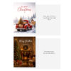 Christmas Cards Assortment Box 5x7 – 18 Pack Holiday Greeting Cards with Envelopes, 6 Elegant Christmas Designs, Premium 350gsm Thick Cardstock, Printed Messages Inside