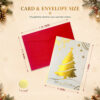 主图-2 Christmas Cards Set 5x7 – 16 Holiday Greeting Cards with Red Envelopes & Gold Seals, Elegant Gold Foil Christmas Tree Design, Premium 350 GSM Cardstock, Printed Message Inside, Boxed for Easy Storage